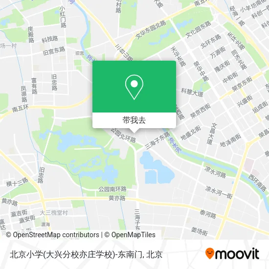 北京小学(大兴分校亦庄学校)-东南门地图