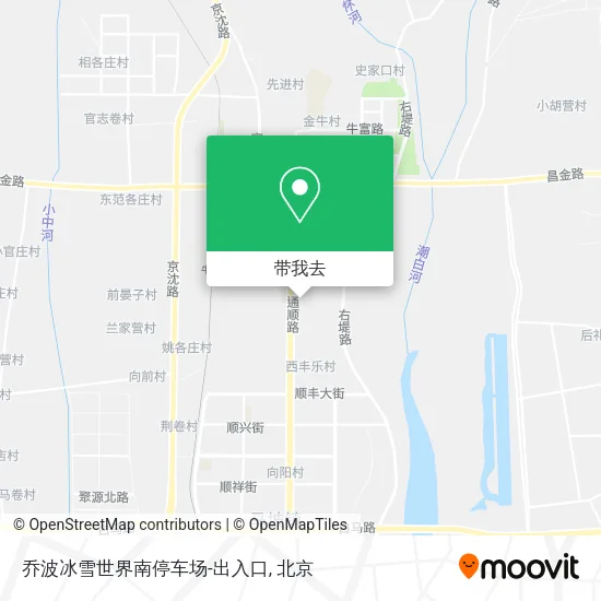 乔波冰雪世界南停车场-出入口地图