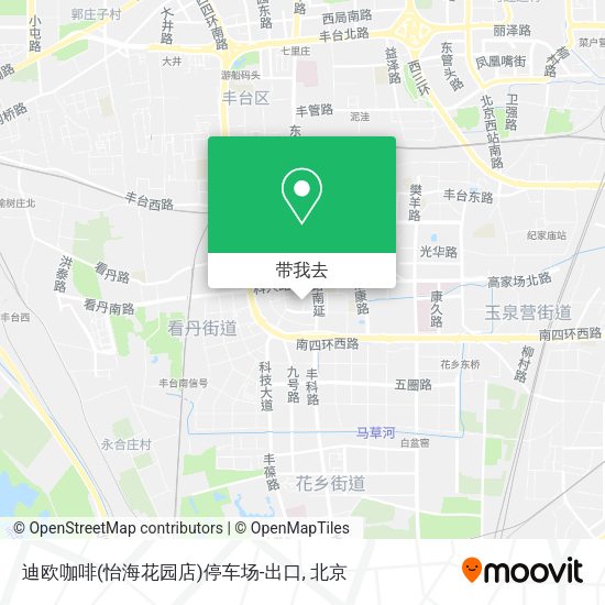 迪欧咖啡(怡海花园店)停车场-出口地图