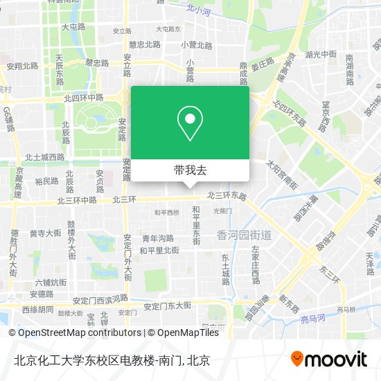 北京化工大学东校区电教楼-南门地图