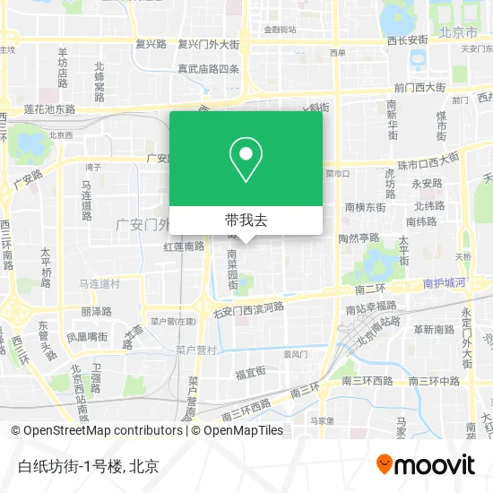 白纸坊街-1号楼地图