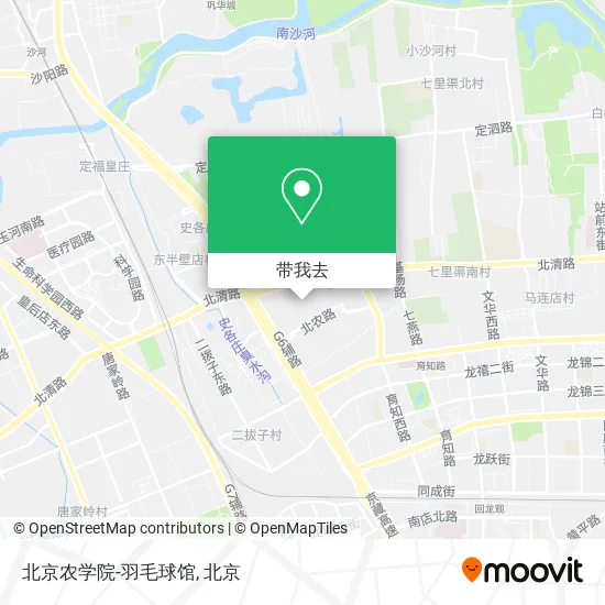 北京农学院-羽毛球馆地图