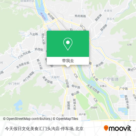 今天假日文化美食汇门头沟店-停车场地图