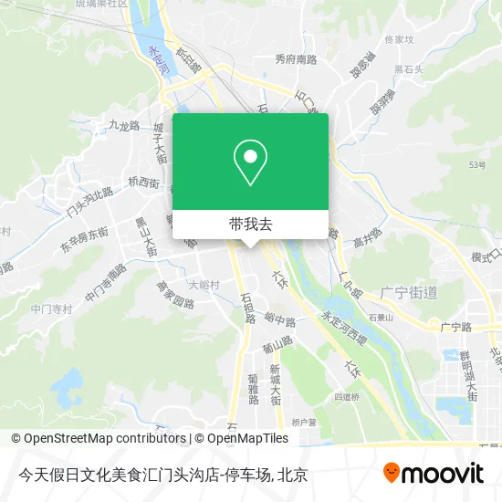 今天假日文化美食汇门头沟店-停车场地图