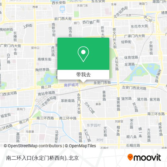 南二环入口(永定门桥西向)地图
