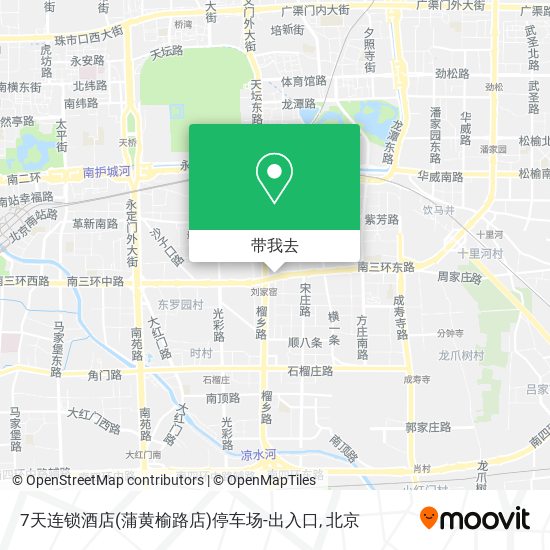 7天连锁酒店(蒲黄榆路店)停车场-出入口地图