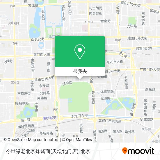 今世缘老北京炸酱面(天坛北门店)地图