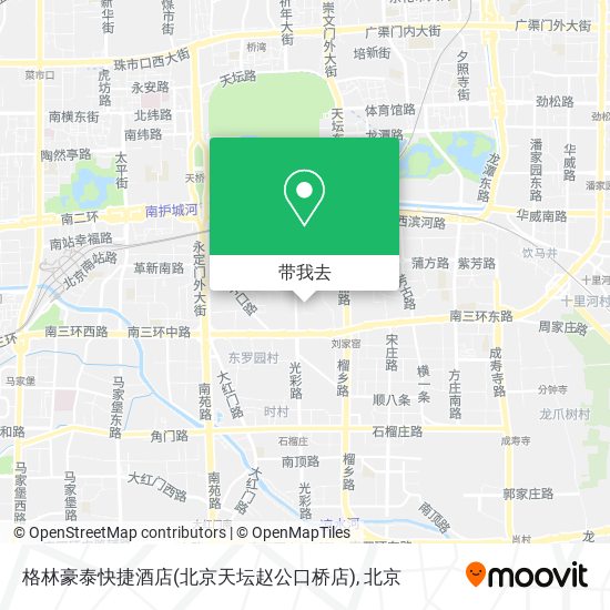 格林豪泰快捷酒店(北京天坛赵公口桥店)地图