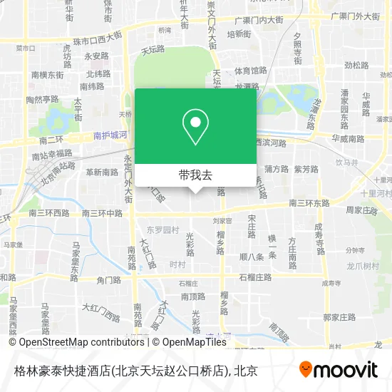 格林豪泰快捷酒店(北京天坛赵公口桥店)地图