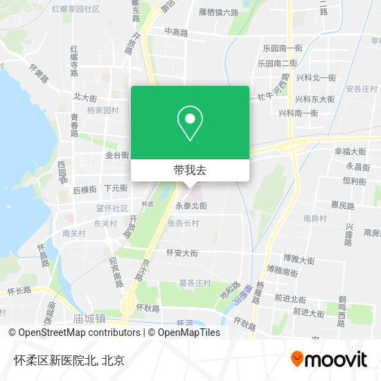 怀柔区新医院北地图