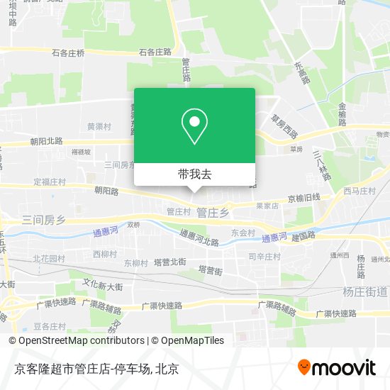京客隆超市管庄店-停车场地图