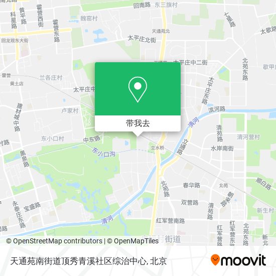 天通苑南街道顶秀青溪社区综治中心地图