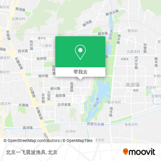 北京一飞晨波渔具地图