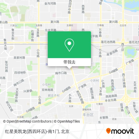 红星美凯龙(西四环店)-南1门地图