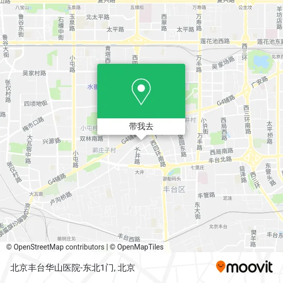 北京丰台华山医院-东北1门地图