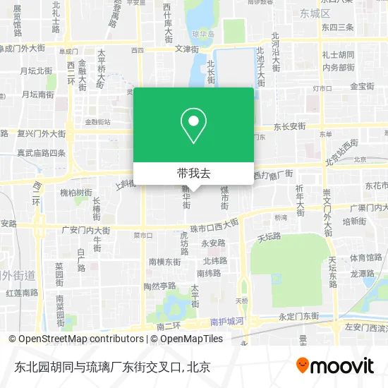 东北园胡同与琉璃厂东街交叉口地图
