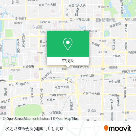 水之韵SPA会所(建国门店)地图
