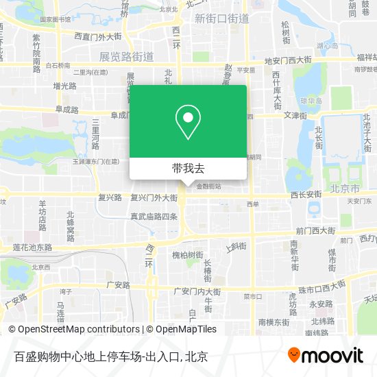百盛购物中心地上停车场-出入口地图