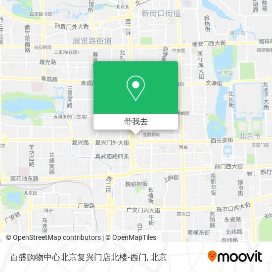 百盛购物中心北京复兴门店北楼-西门地图