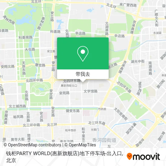 钱柜PARTY WORLD(惠新旗舰店)地下停车场-出入口地图