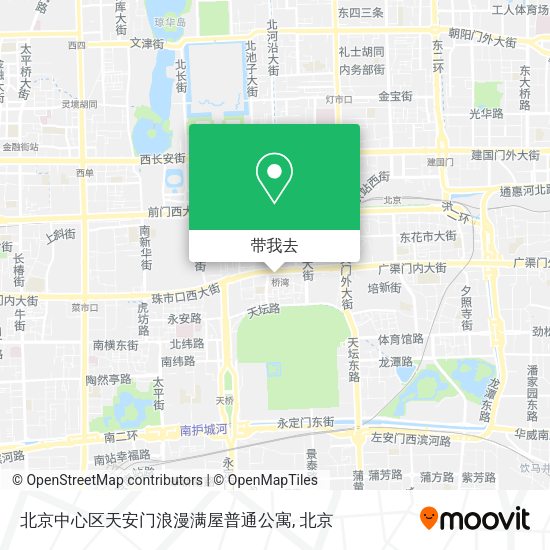 北京中心区天安门浪漫满屋普通公寓地图