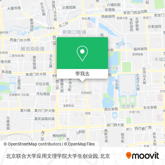 北京联合大学应用文理学院大学生创业园地图