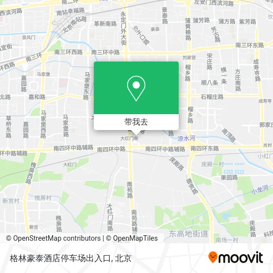 格林豪泰酒店停车场出入口地图