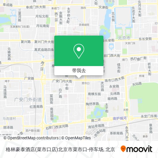 格林豪泰酒店(菜市口店)北京市菜市口-停车场地图