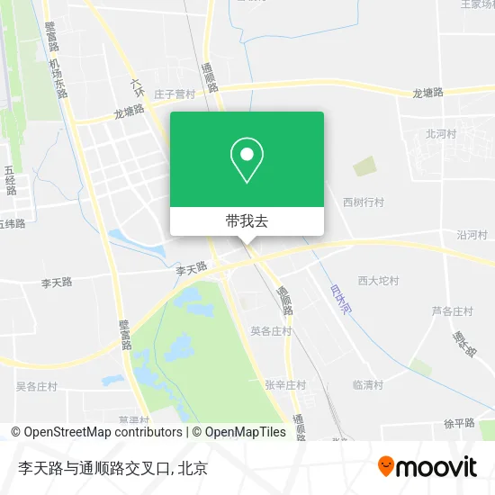 李天路与通顺路交叉口地图