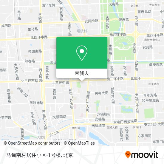 马甸南村居住小区-1号楼地图