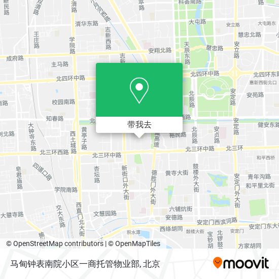 马甸钟表南院小区一商托管物业部地图