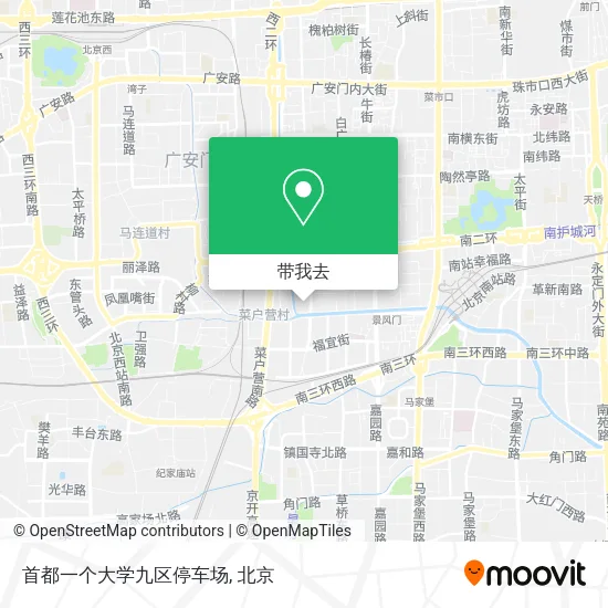 首都一个大学九区停车场地图