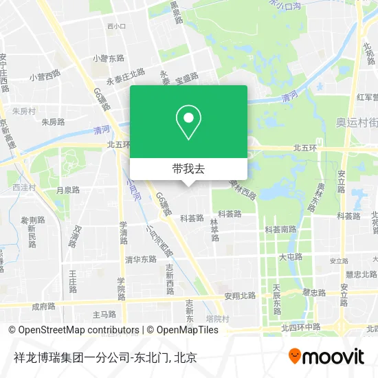 祥龙博瑞集团一分公司-东北门地图