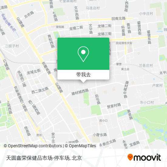 天圆鑫荣保健品市场-停车场地图