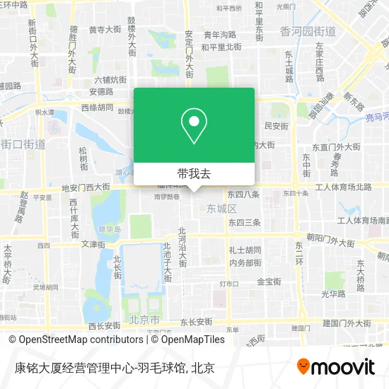 康铭大厦经营管理中心-羽毛球馆地图