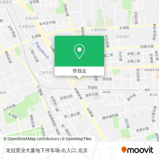 龙冠置业大厦地下停车场-出入口地图