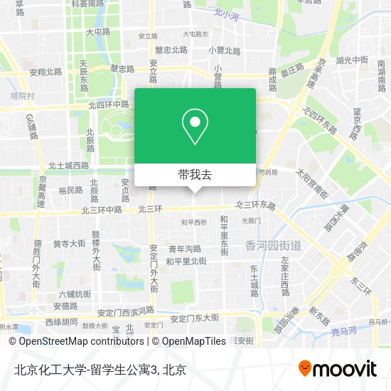 北京化工大学-留学生公寓3地图