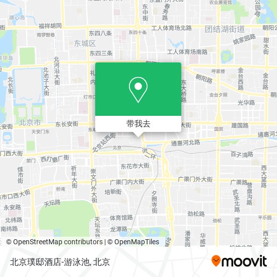 北京璞邸酒店-游泳池地图