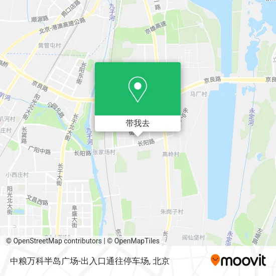 中粮万科半岛广场-出入口通往停车场地图