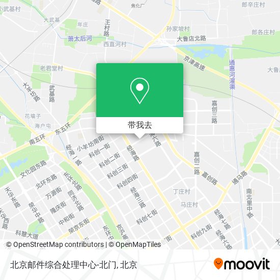 北京邮件综合处理中心-北门地图