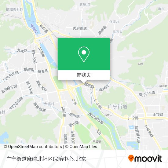 广宁街道麻峪北社区综治中心地图