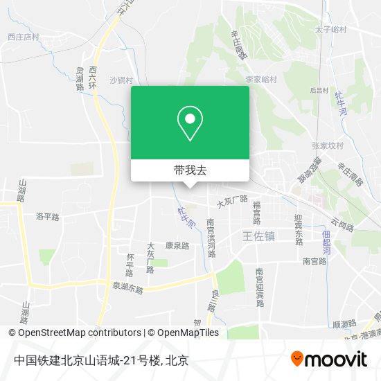 中国铁建北京山语城-21号楼地图