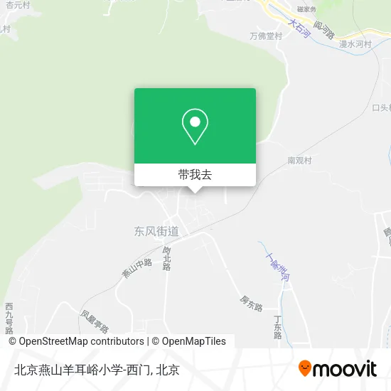 北京燕山羊耳峪小学-西门地图