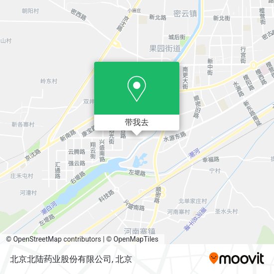 北京北陆药业股份有限公司地图