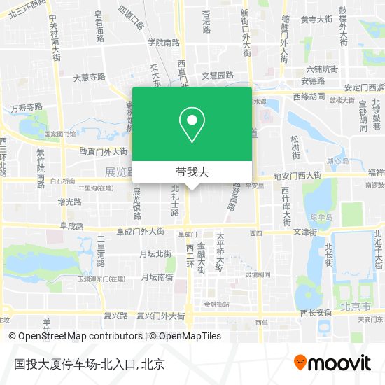 国投大厦停车场-北入口地图