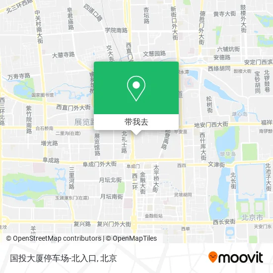 国投大厦停车场-北入口地图