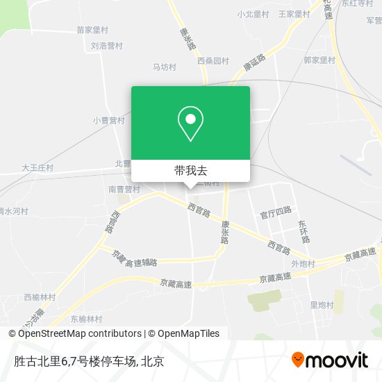 胜古北里6,7号楼停车场地图