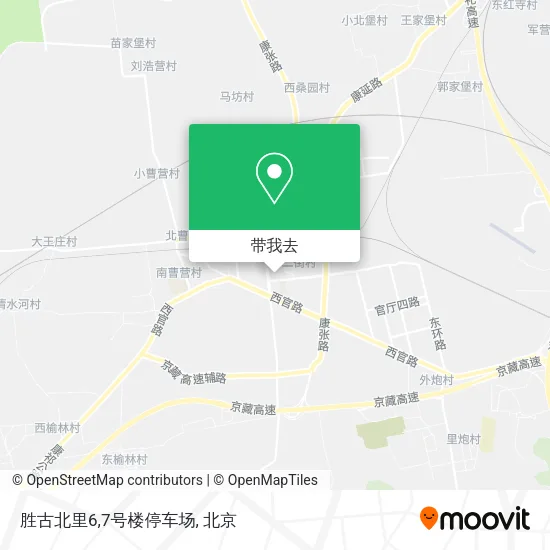胜古北里6,7号楼停车场地图