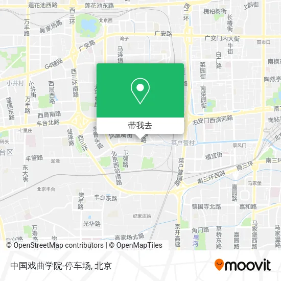 中国戏曲学院-停车场地图