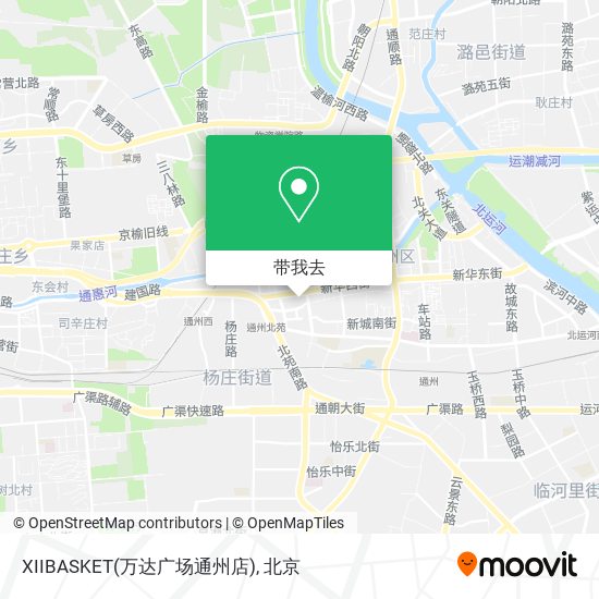 XIIBASKET(万达广场通州店)地图
